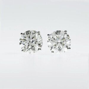 14Kt Gold 0.50Ct Lab Grown Single Diamond Stud Earrings